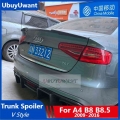 Ubuyuwant V Style Rear Lip Spoiler For Audi A4 B8 B8.5 2009-2016 Abs Exterior Car Tail Trunk Boot Wing Decoration Car Styling -