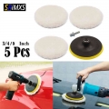 5Pcs/Set Polishing Pad For Car Polisher 4 Inch Polishing Circle Buffing Pad Tool Kit For Car Polisher Discs Auto Cleaning Goods|