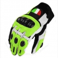 Motocross Carbon Fiber Genuine Leather Gloves Motorbike Motorcycle MX Dirt Bike Black Green Gloves|Gloves| - Ebikpro.com