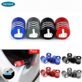 4pcs/set Middle Finger Tire Stem Valve Caps Aluminum Car Dustproof Caps Tire Wheel Stem Air Valve Caps - Valve Stems & Caps