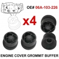 4pcs Engine Cover Mount Clip Rubber Pad Buffer Cushion Plate Gasket For Volkswagen Skoda Golf Tiguan Seat Passat A1 A3 A4 A5|Aut