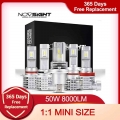 Novsight Newest 1:1 Design Mini Led Car Headlight H11 H4 H7 9005 9006 Hb3 Hb4 50w 6000k White Auto Led Fog Lamps - Car Headlight