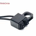 MotoLovee Waterproof 7/8'' Motorcycle ATV Handlebar On Off On Button Switch Headlight Hazard Brake Fog Light CNC Alumini