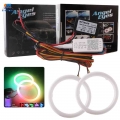 2pcs Led Angel Eyes Cotton Lights Rgb App Bluetooth Halo Rings For Car Scooter Motorcycle Colorful 60 70 80 90 95 100 110 120mm