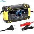 12V 24V 2/8A Full Automatic Car Battery Charger Digital LCD Wet Dry Lead Acid Power Pulse Repair Intelligent Battery charger|Bat