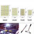 T10 Festoon 6/12/15/24/36/48 Smd 5050 Led Auto Panel Light Warm Cool White Ba9s 12v W5w C5w Car Reading Dome Trunk Lamp Bulb - S