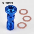 NICECNC M10 x 1.25mm Motorcycle Braking Bolt Washers For Banjo for Honda/Kawasaki/Suzuki/Yamaha|Nuts & Bolts| - Officemat