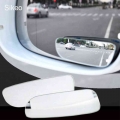 2pcs Car Blind Spot Mirror Auto Rear View Mirror Safety Blind Spot Mirror Hd 360 Rotation Adjustable Wide Angle Convex Mirror -