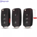 jingyuqin Flip Fob Remote Car Key Case Cover Shell For VW/VOLKSWAGEN Caddy Eos Golf Jetta Beetle Polo Up Tiguan ( 5K0837202AD )|