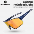 Rockbros Bike Glasses Polarized Lens Bicycle Glasses Mtb Road Eyewear Anti Uv400 Sports Sunglasses Cycling Glasses Equipment - C