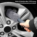 Car Wheel Cleaning Brush Tool Tire Washing Clean Soft Bristle Cleaner Black Easy To Cleaning Rims Spokes Wheel Barrel - Sponges,