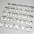 25mm Personalized 3D metal English Letter emblem Digital Figure Number Chrome DIY Car word Badge Logo Automobile Stickers style