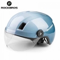 ROCKBROS Electric Bicycle Helmet Men Women MTB Road Bike Helmets with Goggles Motercycle Safety Helmet Protection Cycling Helmet