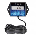 Small Digital Engine Tachometer Hour Meter Gauge Track Oil Change Inductive Hour Meter for Boat Lawn Mower Motorcycle Outboard|I