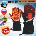 Winter Electric Heated Gloves Waterproof Windproof Cycling Warm Heating Touch Screen USB Powered Heated Gloves Christmas Gift|Gl