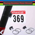 Bike Racing Number Plate Mount Holder Cycling Plate Number Holder V shape/circular Decals Clamp Cards Bracket Bicycle Sticke|Bic