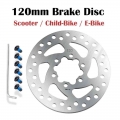 120mm Mtb Bike Disc Brake Rotor Stainless Steel 120 Disk With 6 Bolts For Scooter Mountain Road Bicycle Parts Free T25 Wrench -