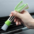 Car Supplies Double Air Conditioning Air Outlet Cleaning Brush Interior Instrument Panel Cleaning Soft Hair Angel Brush|Sponges,