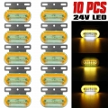 10X 24V 12 LED Car Truck Side Marker Lights External Lights Signal Indicator Lamp Warning Tail Light 3 Modes Trailer Lorry|Truck