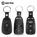 KEYYOU New Key Shell 2/3/4 Buttons For Hyundai Kia Carens Fob 2+1/3+1 Buttons Remote Control Key Cover Fob Case Keyless Entry|Ca