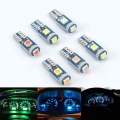 5pcs 12v T5 3030 Led Bulb Car Interior Lights Dashboard Warming Indicator Light Auto Instrument Lamp - Signal Lamp - Officematic