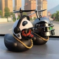 Car Decoration Duck In The Car With Cap Black Yellow Duck With Helmet For Bike Motor Without Lights Accessories|Bicycle Bell|