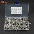 500pcs M3 M4 M5 ISO7380 304 Stainless Steel A2 70 Hex Socket Button Head Cap Toy Screw With Nut Combination Set Box|Nuts & B