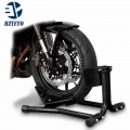 HZYEYO Motorcycle Front tyre tire Wheel Chock Self Locking Stand Fits Most 15" 21" Tires Moto Repairing Tool T 006|S
