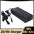 36V 42V 48V 54.6V 52V 58.8V 2A Lithium battery charger li ion battery pack charger for ebike electric bike DC XLR RCA|Electric B