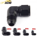 Oil Fuel Fittings Anodized Aluminum Adapter 90 Degree Female An6-an10 Swivel Adaptors To Male Black Jt24 - Engine - ebikpro