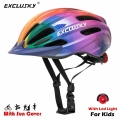 Exclusky Out Door Safety Bike Skating Scooter Light Helmet For Kids Child With LED 50 57cm (Ages 5 13)|Bicycle Helmet| - Offic