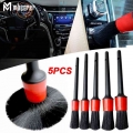 5pcs Car Wash Car Detailing Brush Auto Car Cleaning Tools Detailing Set Dashboard Air Outlet Cleaning Brush Wash Accessories - S