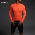 Rsantce Men Spring Summer Long Sleeve Cycling Jersey Reflective Uniform Triathlon Bicycle Clothing Shirts Mountain Bike Jacket|C