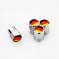 4 X Metal Car Wheel Tire Valve Caps Covers German Flag Logo Auto Accessories for Audi A1 A3 A4 A5 A6 A7 Q3 Q5 Q7 RS3 RS5 Smart|V