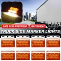 8pcs 24V LED Car Truck Side marker Light with Down Backlight Turn Signal Repeater for Trailer Bus Caravan Boat|Truck Light Syste