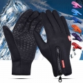 1 Pair Cycling Gloves Keep Warm Touch Screen Motorcycle Gloves Windproof Outdoor Camping Full Finger Gloves Unisex Anti slip|Cyc