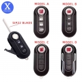 Xinyuexin Flip Folding Car Key Shell For Fiat 500 Panda Punto Bravo Ducato Stilo Remote Auto Key Case Fob Sip22 Blade 3 Buttons