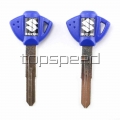 2 PCS Blue Blank Key Uncut For Suzuki GSX GSXR 400/600/750/1000/1300 BANDIT HUYABUSA Motorcycle|uncut|uncut keysuzuki 400 motorc