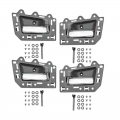 4 Set Inside Interior Door Handle Set for 2005 2011 Jeep Grand Cherokee Gray+Chrome (Front Rear Left Right 4 Doors)|Fuses| - O