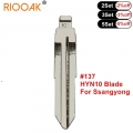 10pcs/lot #137 HYN10 Metal Blank Uncut Flip KD VVDI Remote Key Blade For Ssangyong Uncut Car Key Blade|Car Key| - ebikpro