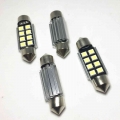 4pcs Car Festoon 31mm 36mm 39mm 41mm 8 Smd Led Error Free 5630 5730 Canbus C5w Led Interior Reading White Ice Blue Dome Lamps -