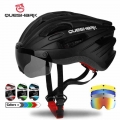 QUESHARK Men Women Cycling Helmet MTB Road Bike Bicycle Motorcycle Riding Removable Yellow Colorful Silver Blue Lens QE108|Bicyc