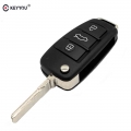 Keyyou 3 Buttons Flip Car Key Remote Folding Key Cover Shell Fob Case Key For Audi A2 A3 A4 A6 A6l A8 S5 Q7 Tt - Car Key - Offic