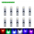 6pcs T5 W3w 2 Smd 3014 Dashboard Car Led Bulbs 12v Dc W1.2w 70 73 74 79 85 Indicator Wedge Auto Instrument Warming Lamp - Signal