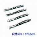 2pcs B&w Speaker Aluminum Sticker Car Styling Stereo Speaker Bw Badge Emblem Sticker Car Accessorie Bowers&wilkins