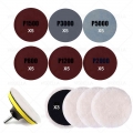 35/20/5/3Pcs/Set Wool Polishing Discs Pad For Car Body Beauty Waxing Self Adhesive Polishing Kit Polisher Machine Cleaning 3/5”|