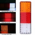 Rear 12V DC Rectangle Removable Tail Light 75LED Super Bright Trailer For Caravan Truck Bus Car|Truck Light System| - Officema