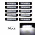 10x 12V Car Side Marker light External Lights White 6 SMD LED Auto Truck Lorry Indicator Trailer Light Tail Rear Side Lamps|Truc