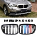 Double Slat Front Kidney Grille Grill M Color Double Slat Gloss Black Kidney Grill Replacement for BMW E84 X1 10 15|Racing Grill