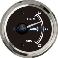 KUS Marine Trim Gauge Waterproof Boat Trim Tilt Indicator for Yacht Inboard Outboard Engine 52mm Black Face Red/Yellow LED Light